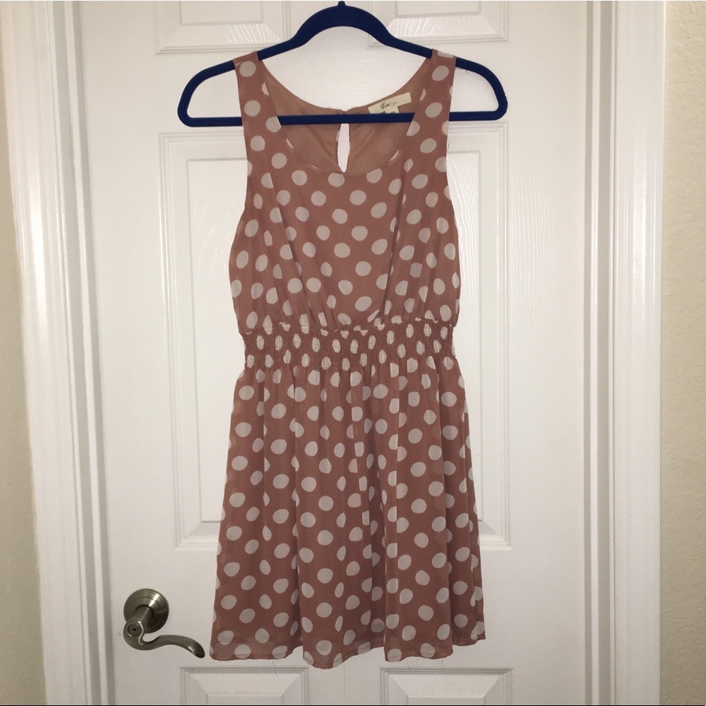 Pink/white Polkadot Dress